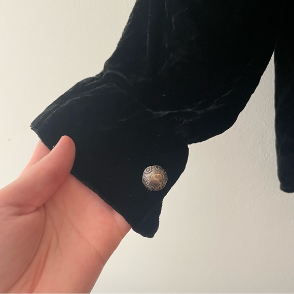 Vintage Black Velvet Top Bird Watchers Santa Fe N.M. - Picture 5 of 5